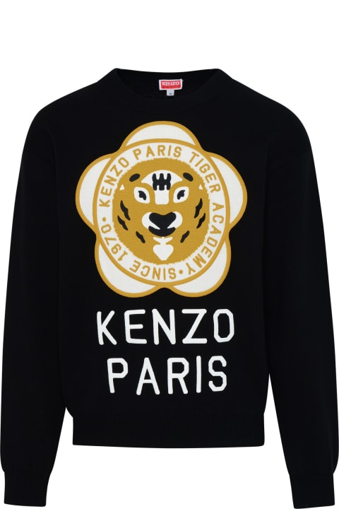 メンズ Kenzoのフリース＆ラウンジウェア Kenzo Black Wool Blend Sweater