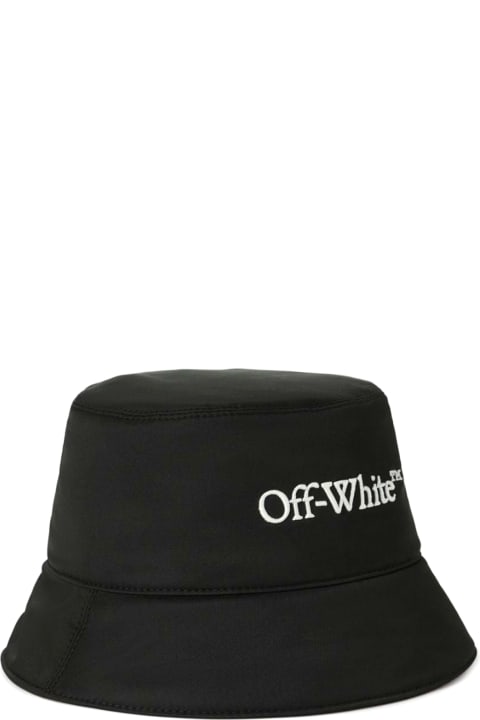 OFF-WHITE BOOKISH NYL BUCKET HAT BLACK WHITE – Baltini