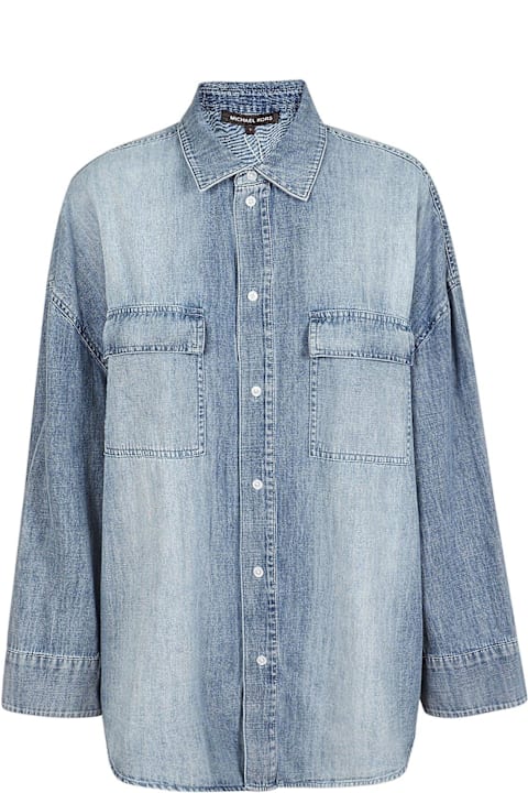 Michael Kors ملابس علوية لـ السيدات Michael Kors Oversized Chambray Shirt