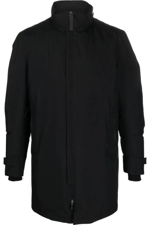 Coats & Jackets for Men Herno Black Laminar High-neck Parka