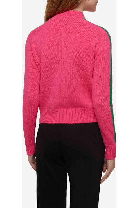 Homeware MC2 Saint Barth Woman Half-turtleneck Sweater With Apres Ski Embroidery