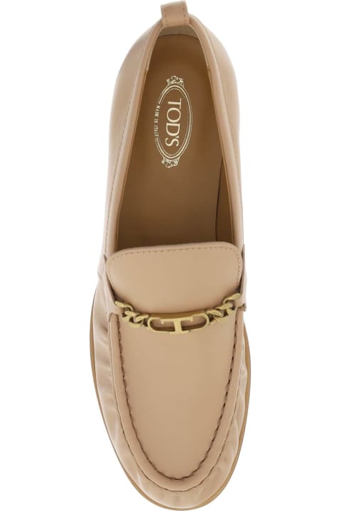Tod's for Women Tod's Logo Chain Leather Loafers