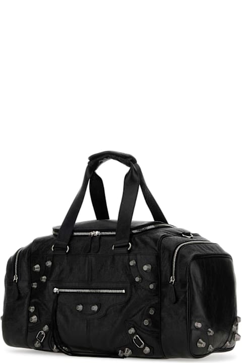 Bags for Kids Balenciaga Black Leather Le Cagole Travel Bag