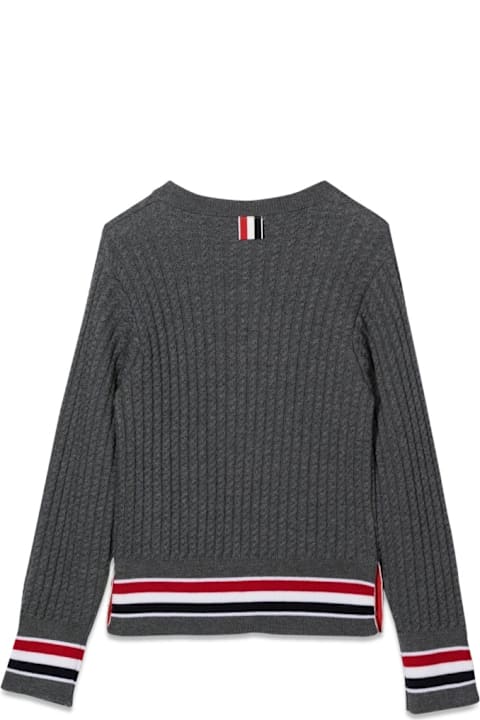 Thom Browne for Kids Thom Browne Baby Cable Crewneck Pullover