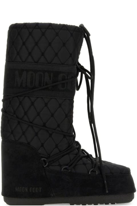 Boots for Women Moon Boot Icon Quilted Lace-up Snow Boots