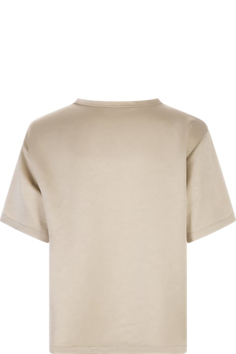 Beige Textured T-shirt