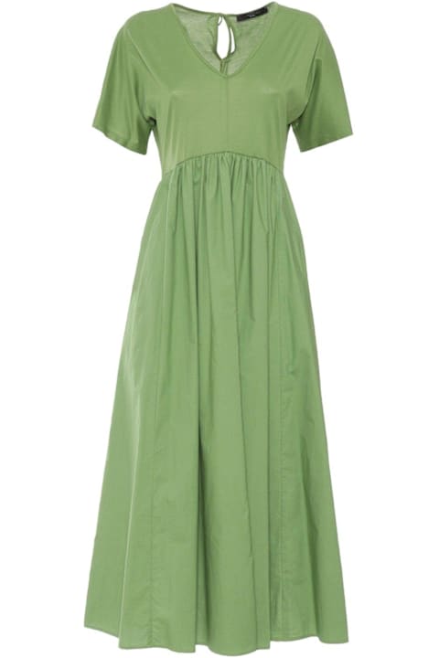 Weekend Max Mara Dresses for Women Weekend Max Mara Bronzo V-neck Short-sleeved Dress Weekend Max Mara