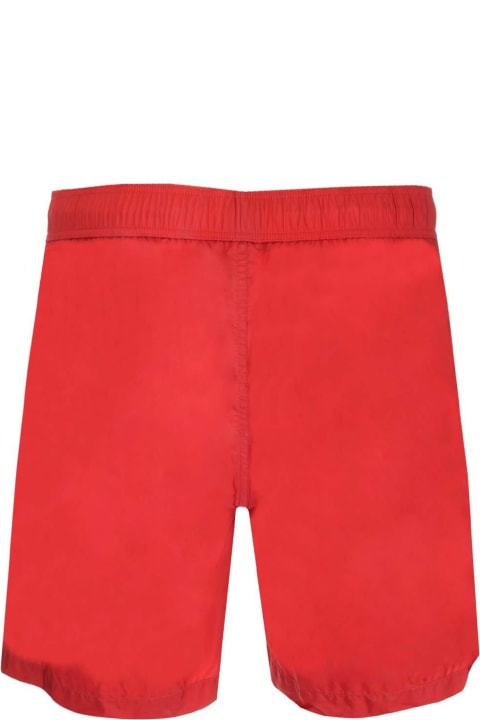 Moncler Pants for Men Moncler Logo Patch Drawstring Swim Shorts