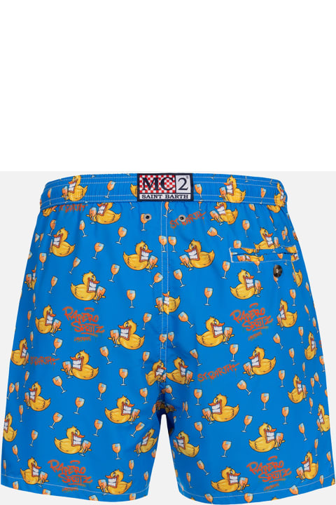 Homeware MC2 Saint Barth Man Lightweight Fabric Swim-shorts Lighting Micro Fantasy With Ducky Cryptopuppets Print | Cryptopuppets Special Edition