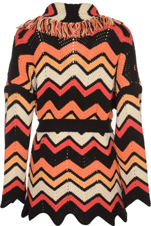 Sweaters for Women Alanui Kaleidoscopic Chevron Cardigan