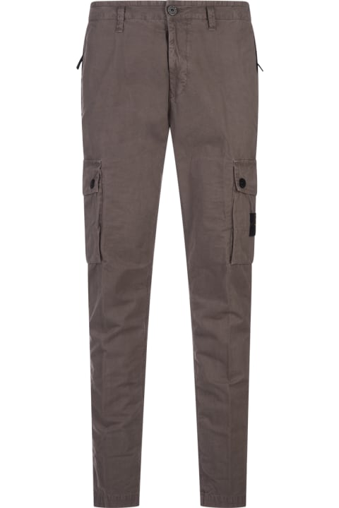 Stone Island Clothing for Men Stone Island Dove Cargo Trousers With "old" Effect