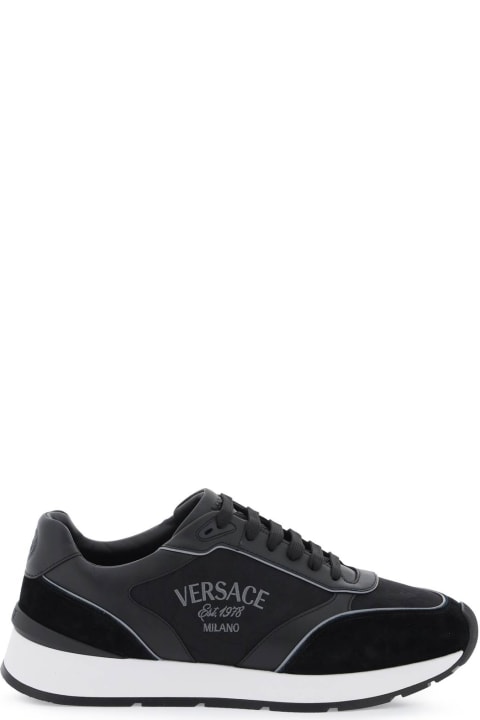 Sneakers for Men Versace Milano Round-toe Lace-up Sneakers