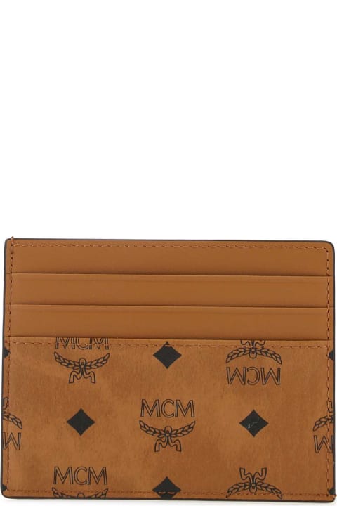 Wallets for Men MCM Printed Leather Cardholder