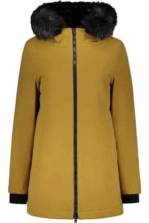 Homeware Herno Parka With Hood Trimmed In Faux Fur