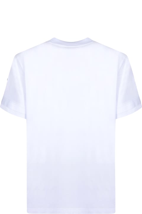 Moncler for Men Moncler Powder Effect White Logo T-shirt