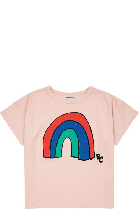 Bobo Choses T-Shirts & Polo Shirts for Boys Bobo Choses Pink T-shirt For Kids With Rainbow Print