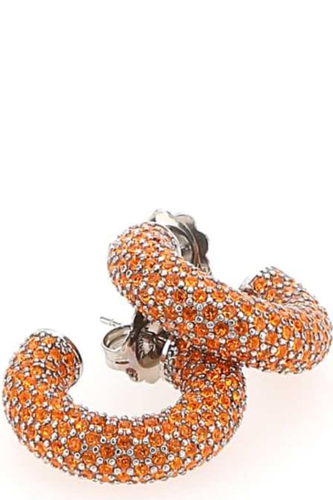 Earrings for Women Amina Muaddi Embellished Metal Mini Cameron Earrings