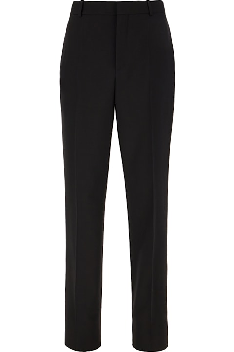 Saint Laurent سراويل لـ القسم الرجالي Saint Laurent Black Wool Pants