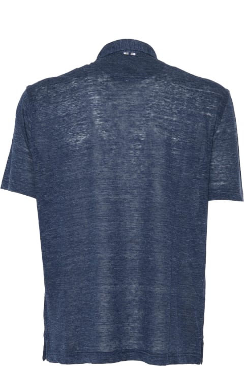 Fedeli for Men Fedeli Blue Linen T-shirt