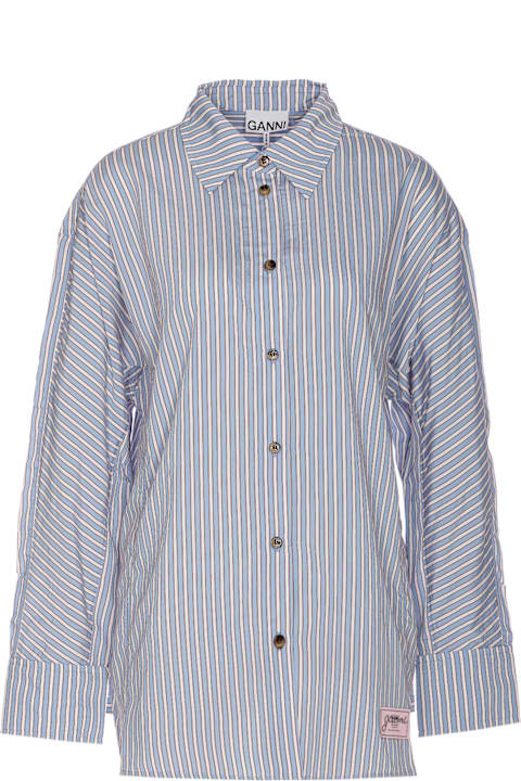 Ganni Topwear for Men Ganni Striped Yarn Dyed Shirt