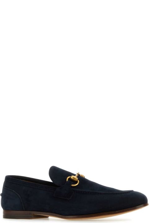 Fashion for Men Gucci Navy Blue Suede Loafers