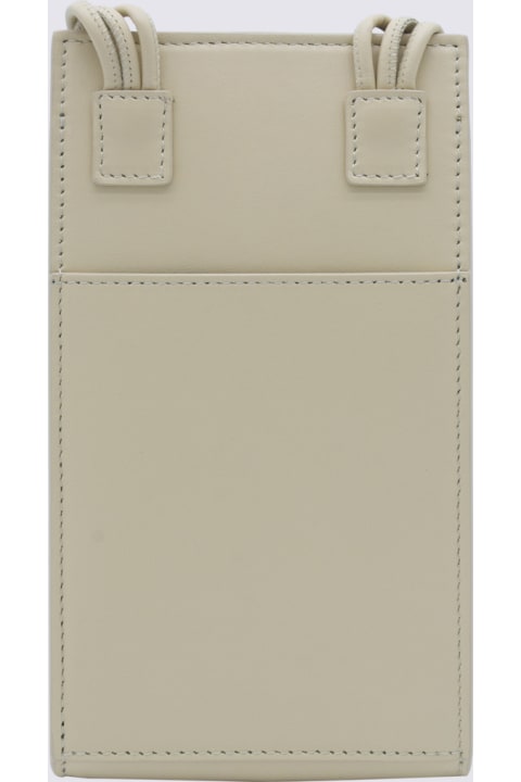 Bags for Men Jil Sander Light Cream Leather Phone Case