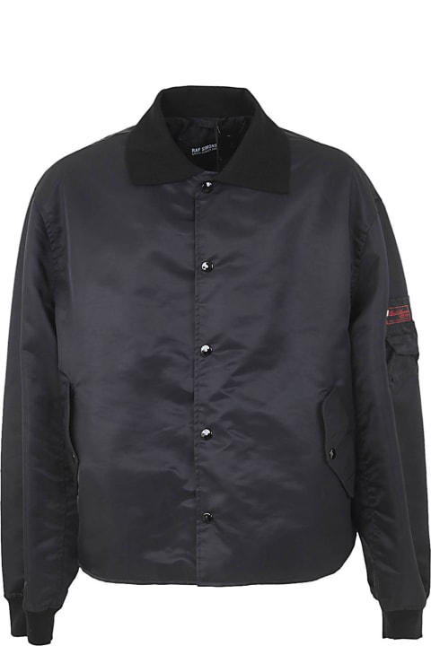 Raf Simons Coats & Jackets for Men Raf Simons Long Sleeved Polo Bomber With Print On Back