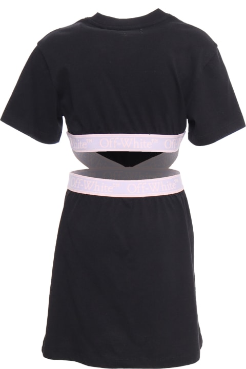 ガールズ ワンピース＆ドレス Off-White Black Dress With Logo