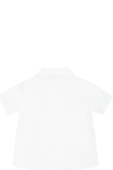 Gucci for Baby Boys Gucci White Shirt For Baby Boy With Polka Dots