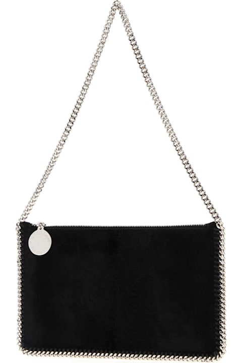 Homeware Stella McCartney Black Velvet Falabella Shoulder Bag