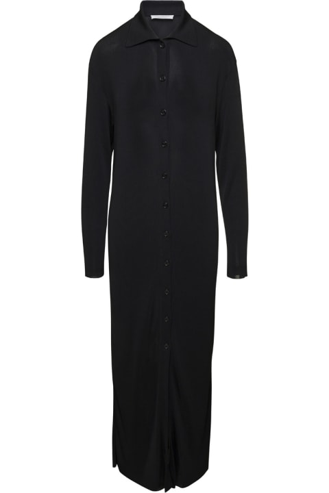 Sweaters for Women Philosophy di Lorenzo Serafini Black Long Dress In Viscose Woman