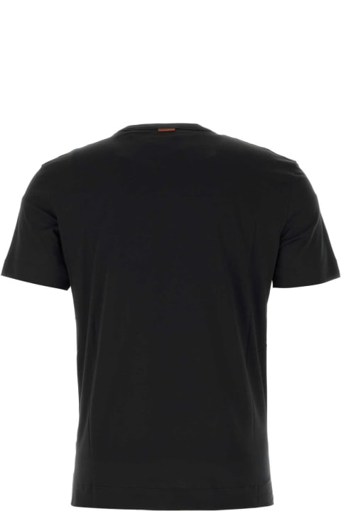 أدوات منزلية Zegna Black Cotton T-shirt