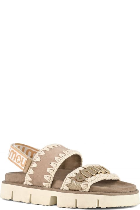 Sale for Women Mou Bio Sandal Back Strap Suede & Leather