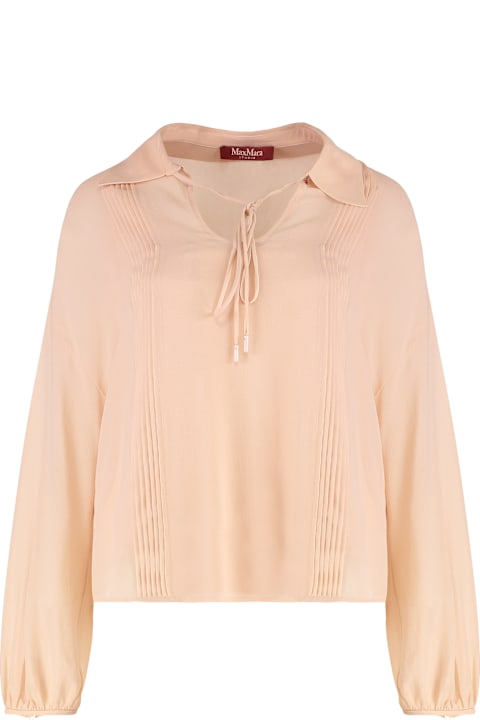 Topwear for Women Max Mara Studio Valdai Crêpe Blouse