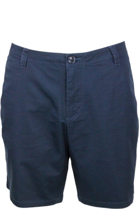 Armani Collezioni Pants for Men Armani Collezioni Stretch Cotton Bermuda Shorts With Welt Pockets And Zip And Button Closure