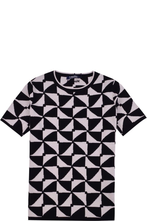 'S Max Mara Clothing for Women 'S Max Mara All-over Jacquard Crewneck Knit T-shirt