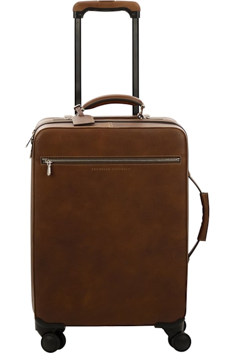 Luggage for Men Brunello Cucinelli Calfskin Trolley With Grain