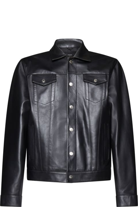 Homeware Dsquared2 Leather Dan Jean Jacket