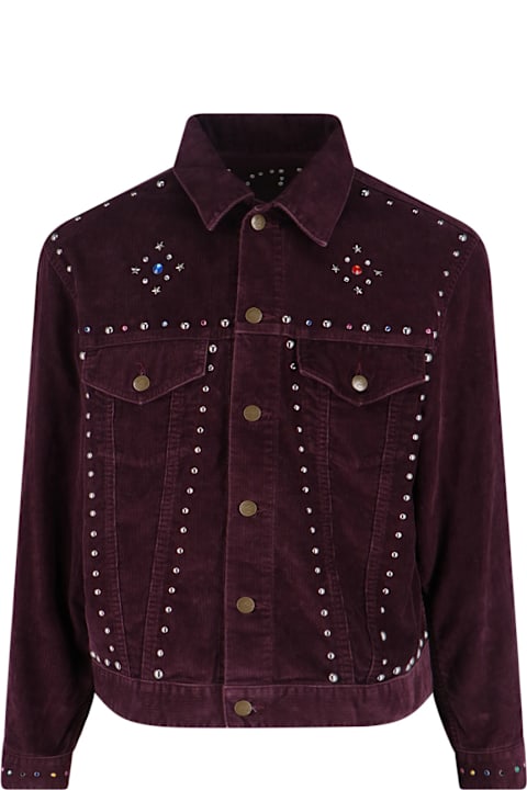 Needles for Women Needles Studs Corduroy Jacket
