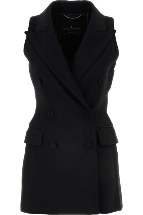 Ermanno Scervino Coats & Jackets for Women Ermanno Scervino Black Viscose Blend Vest