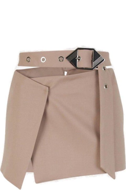 The Attico Skirts for Women The Attico Mid-rise Asymmetric Belted Mini Skirt