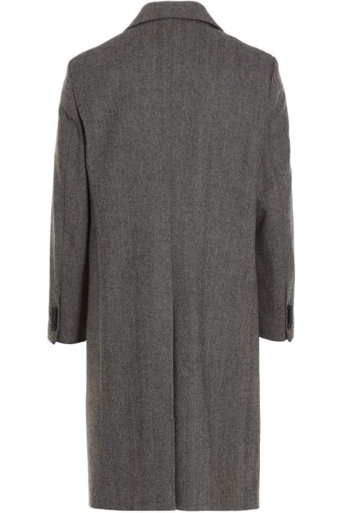 PT01 Clothing for Men PT01 Herringbone Tweed Long Coat