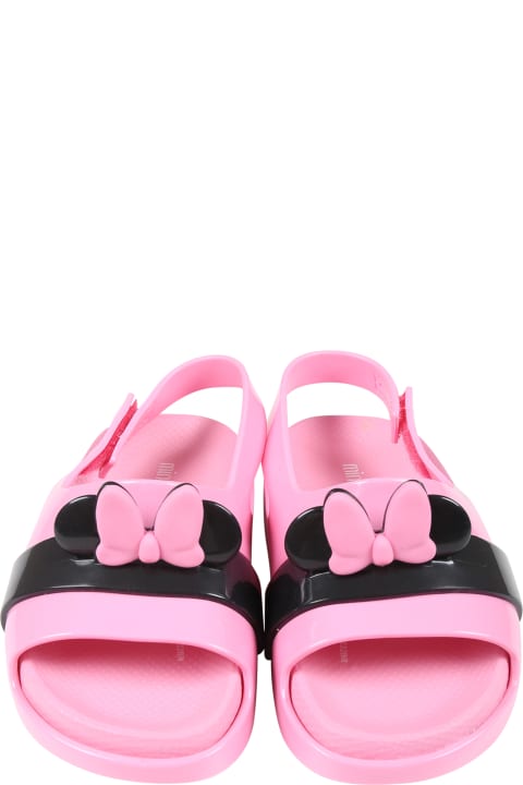 Pink Sandals For Girl With Minnie Ears