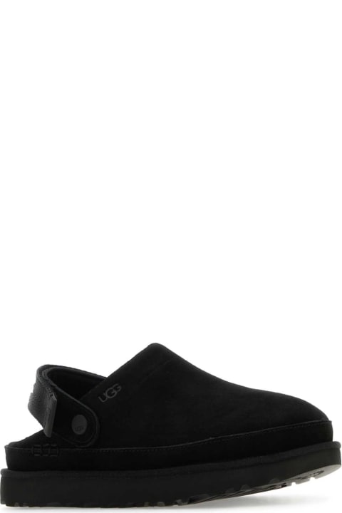 UGG Sandals for Women UGG Black Suede Goldenstar Slippers