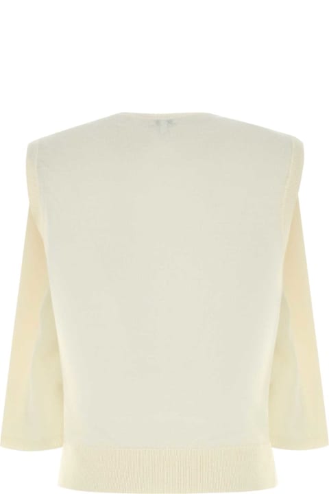 Fleeces & Tracksuits for Women Loewe Ivory Wool Vest