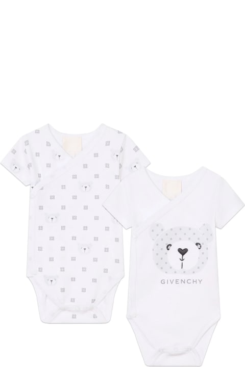 Fashion for Baby Girls Givenchy Set 2 White Bodysuits With Print