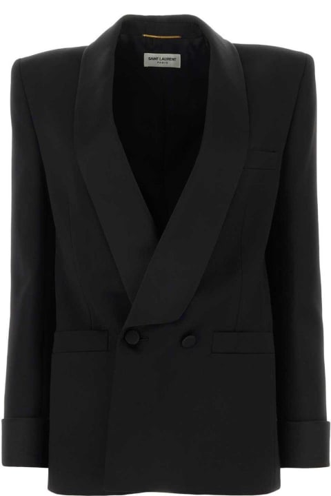 Coats & Jackets for Women Saint Laurent Double-breasted Long-sleeved Jacket