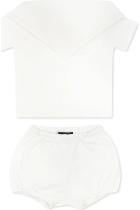 Bodysuits & Sets for Baby Girls Versace White Birth Suit For Babykids With Logo
