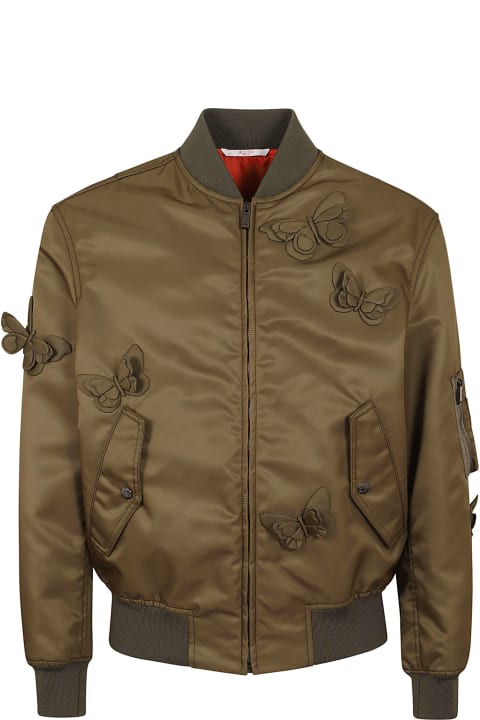 Valentino Garavani Coats & Jackets for Men Valentino Garavani Butterfly Embroideries Jacket