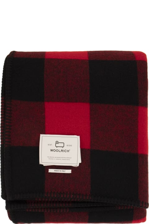 Woolrich Scarves for Men Woolrich Pure Wool Check Scarf Woolrich